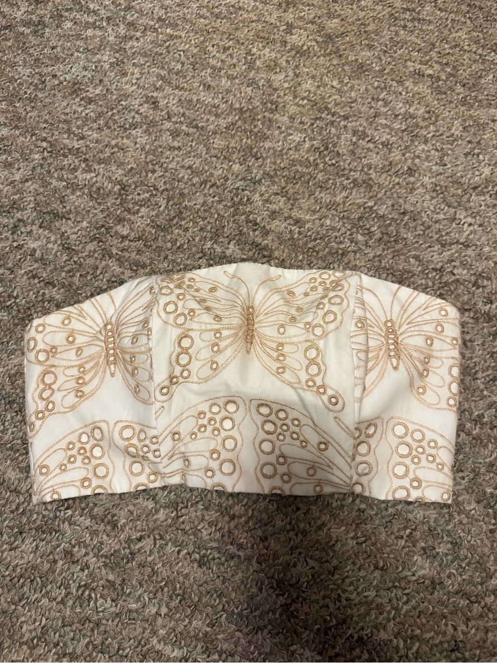 MILLY butterfly cropped corset tube top size medium